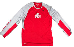 Nike Elite Ohio State Buckeyes Dri-FIT Long Sleeve Performance Shirt XL